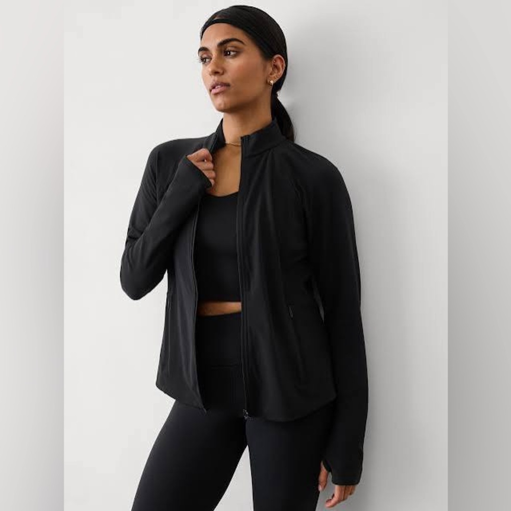 Athleta Black Salutation Jacket Size XL